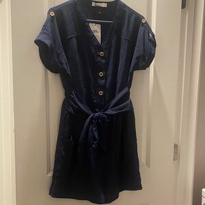 New With Tag Byinns Navy Blue Romper Size S